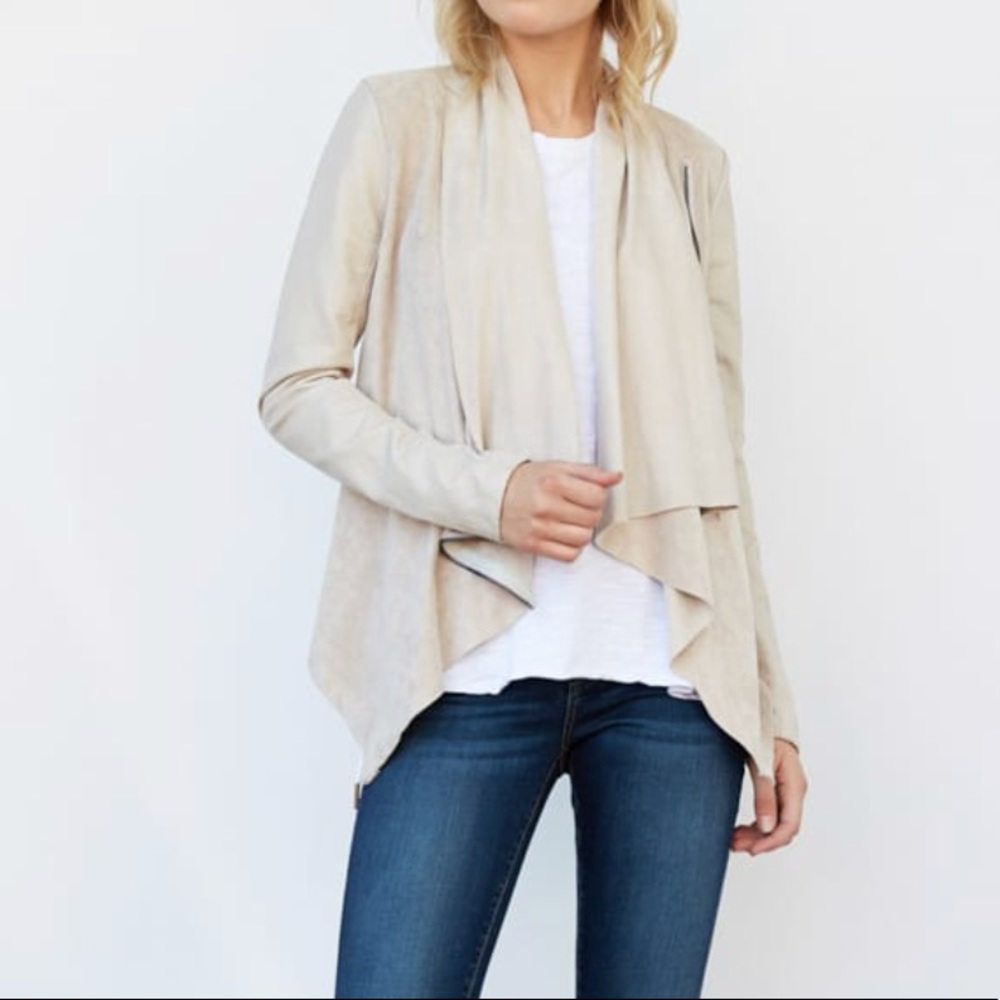 Blank NYC Vegan suede drape in Olive